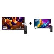 Front view of 55 inç LG QNED TV HEDİYELİ, 83 inç LG OLED TV KAMPANYASI (OLED83G45LW+55QNED80T6A) 83G45.55QNED