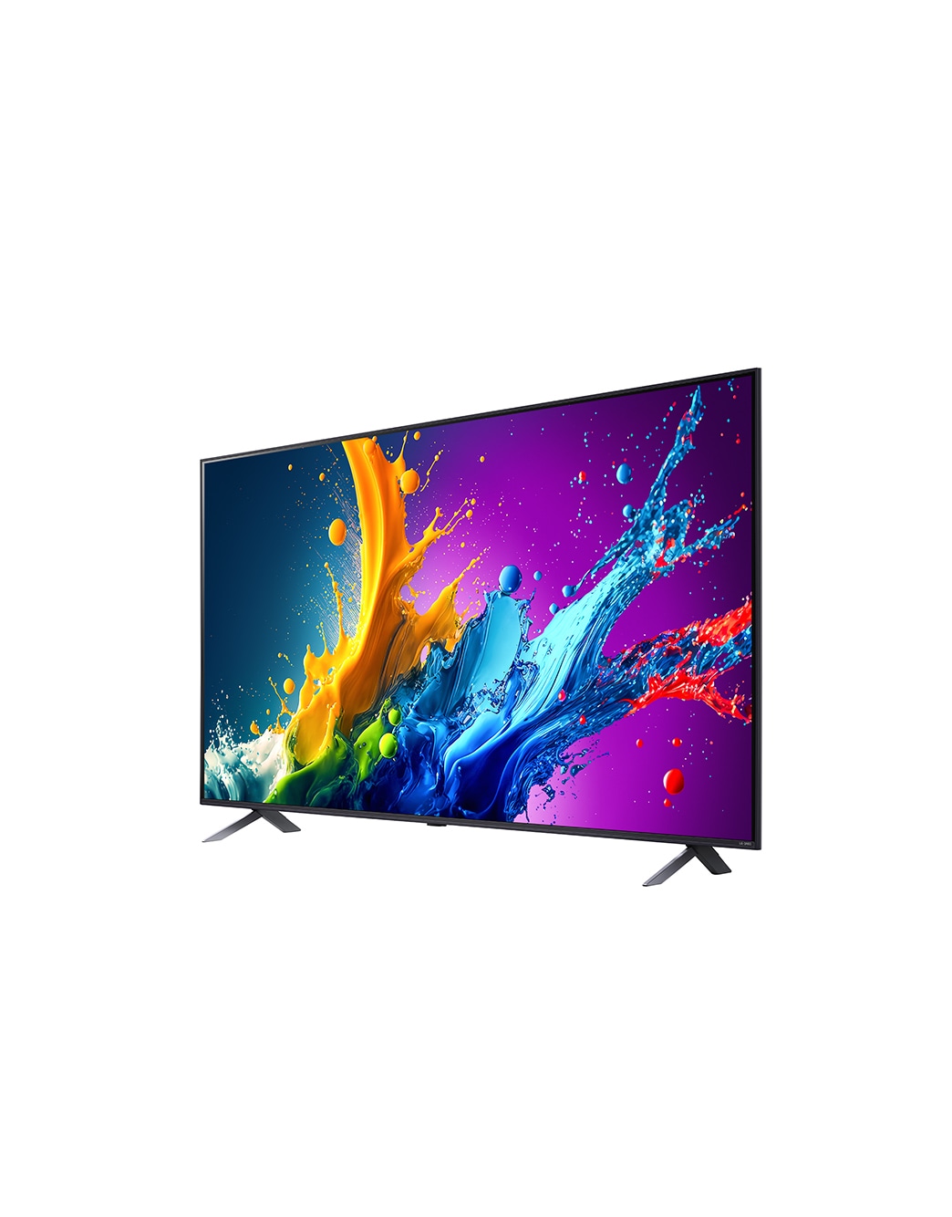 LG QNED TV, QNED80’ün sola dönük hafif açılı görünümü
