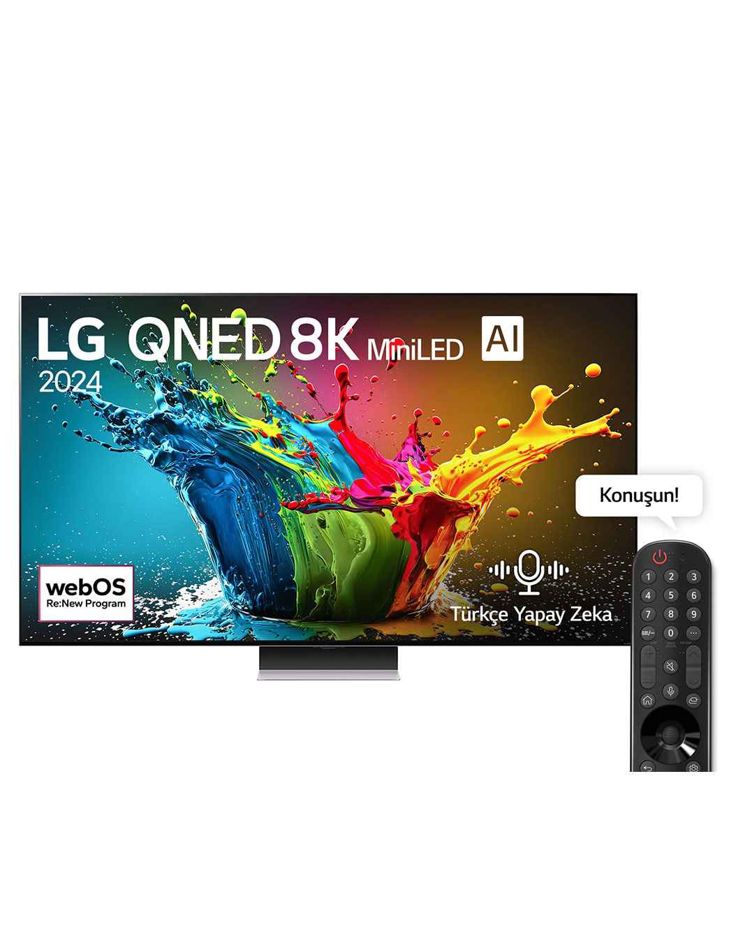 86 inç LG QNED MiniLED AI QNED99 8K Smart TV 2024 - 86QNED99T9B | LG TR