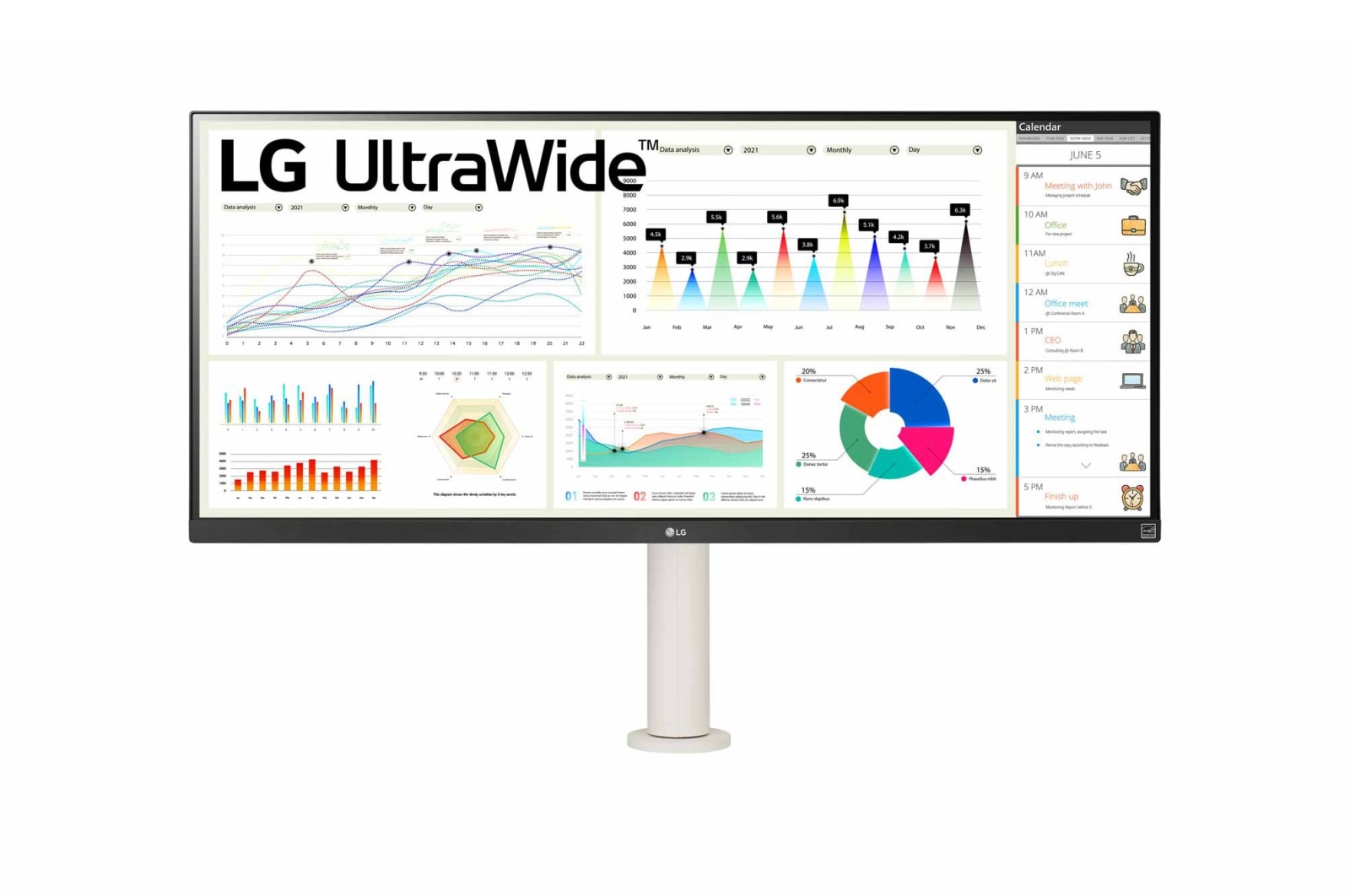 LG Ergonomik Stantlı 34" 21:9 UltraWide™ FHD (2560 x 1080) Monitör, 34WQ680-W