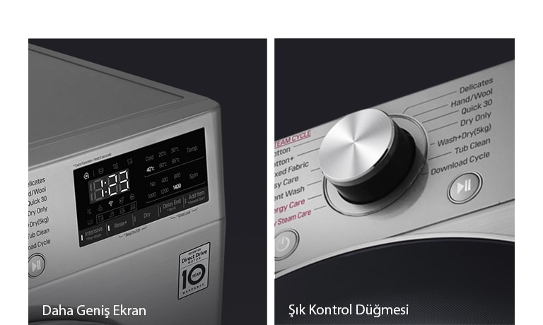 LG F4R5VYW2T 9 KG Daha Görünür ve Daha Şık