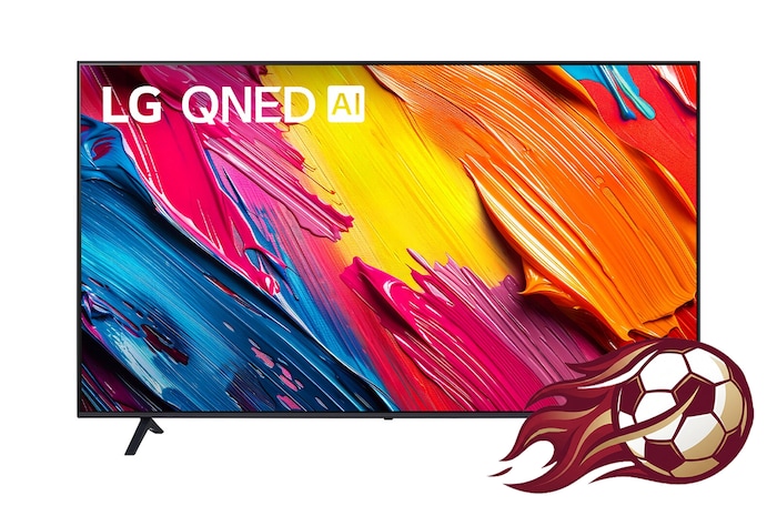 Önden görünüm 65 inç LG QNED AI QNED82 4K Smart TV AI Sihirli Kumanda Dolby Vision webOS25 2025 65QNED70A6A