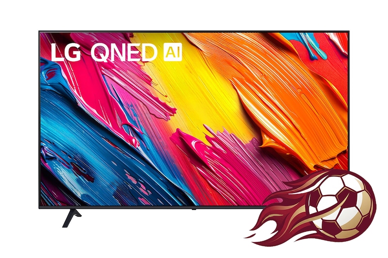Front view of 75 inç LG QNED AI QNED70 4K Smart TV AI Sihirli Kumanda HDR10 webOS25 2025  75QNED70A6A