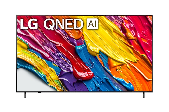 Önden görünüm 75 inç LG QNED AI QNED82 4K Smart TV AI Sihirli Kumanda Dolby Vision webOS25 2025 75QNED82A6B