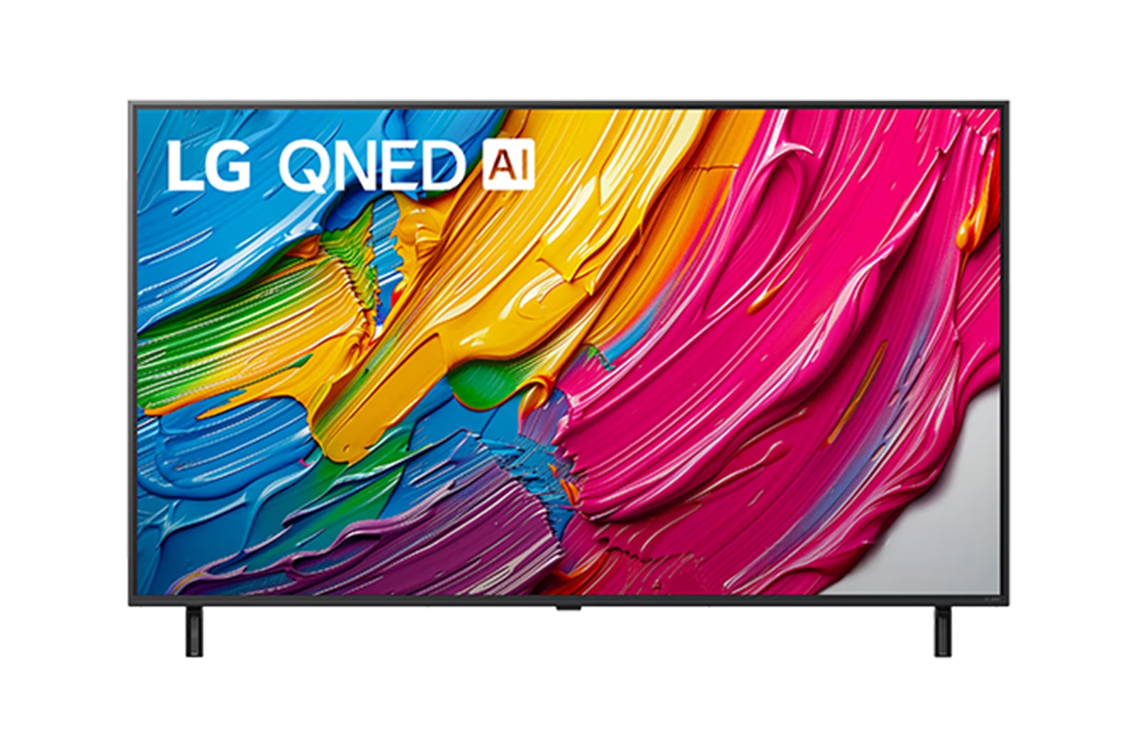 Front view of 75 inç LG QNED AI QNED80 4K Smart TV AI Sihirli Kumanda HDR10 webOS25 2025 75QNED8EA6B