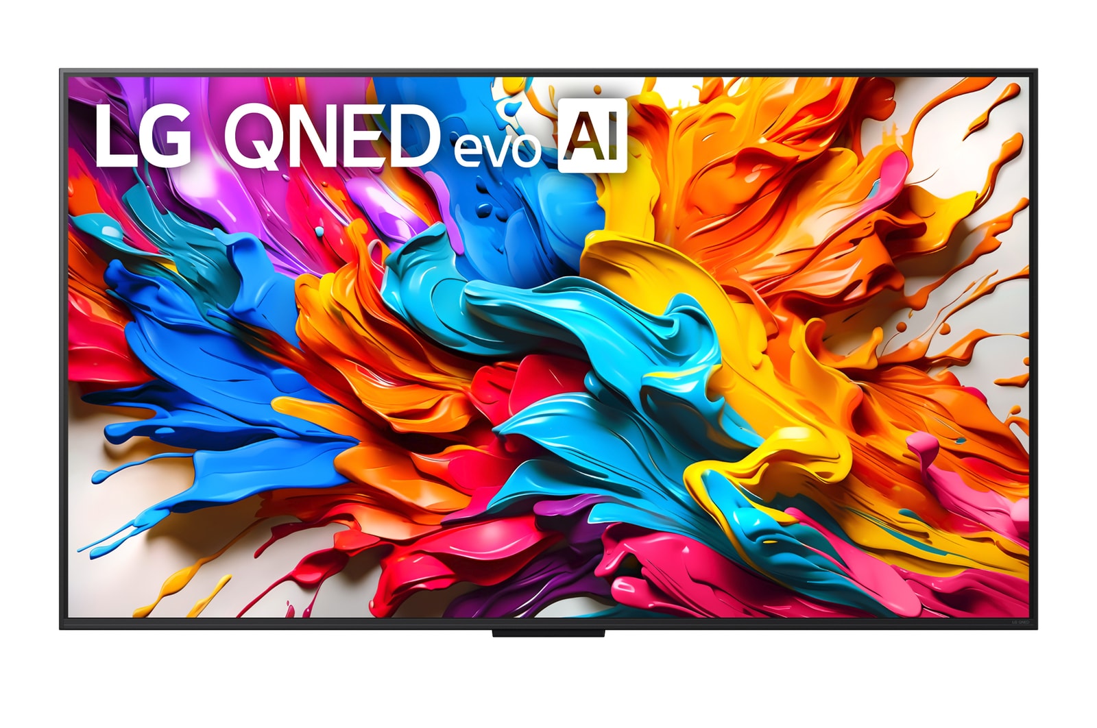 Front view of 75 inç LG QNED evo AI QNED9M MiniLED 4K 144Hz Video ve Ses Aktarımı ile Kablosuz Görüntü İletebilen TV 75QNED9MA6B