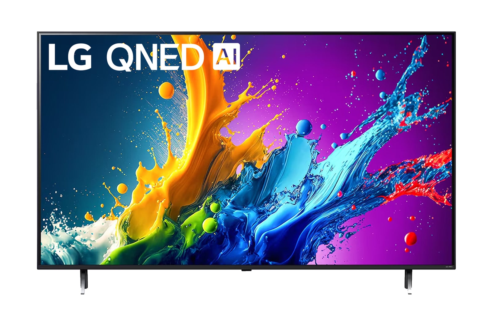 Front view of 86 inç LG QNED AI QNED80 4K Smart TV AI Sihirli Kumanda HDR10 86QNED80T6A