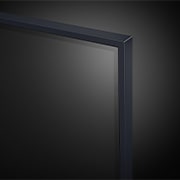 LG QNED TV, QNED80’ün üst kenarının yakın çekim görüntüsü