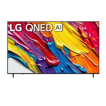 Front view of 75 inç LG QNED AI QNED82 4K Smart TV AI Sihirli Kumanda HDR10 webOS25 2025 75QNED82A6B