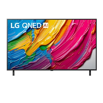 Front view of 75 inç LG QNED AI QNED80 4K Smart TV AI Sihirli Kumanda HDR10 webOS25 2025 75QNED8EA6B