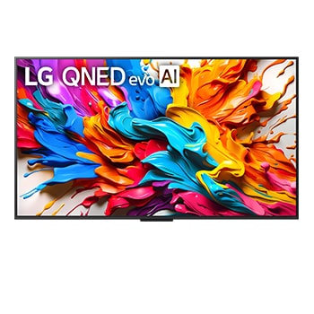 Front view of 75 inç LG QNED evo AI QNED9M MiniLED 4K 144Hz Video ve Ses Aktarımı ile Kablosuz Görüntü İletebilen TV 75QNED9MA6B