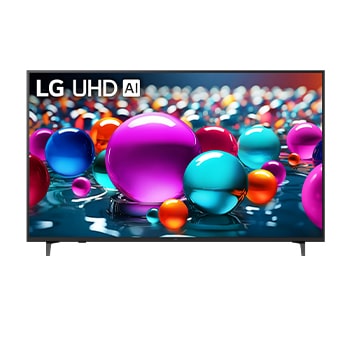 Front view of 75 inç LG UHD AI UA85 4K Smart TV AI Sihirli Kumanda HDR10 webOS25 2025 75UA85006LA