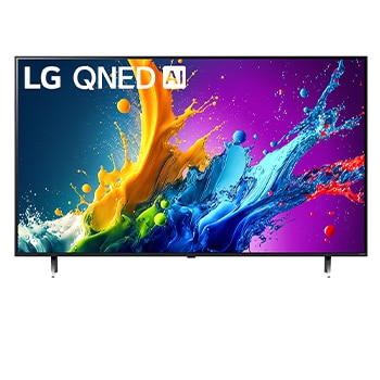 Front view of 86 inç LG QNED AI QNED80 4K Smart TV AI Sihirli Kumanda HDR10 86QNED80T6A