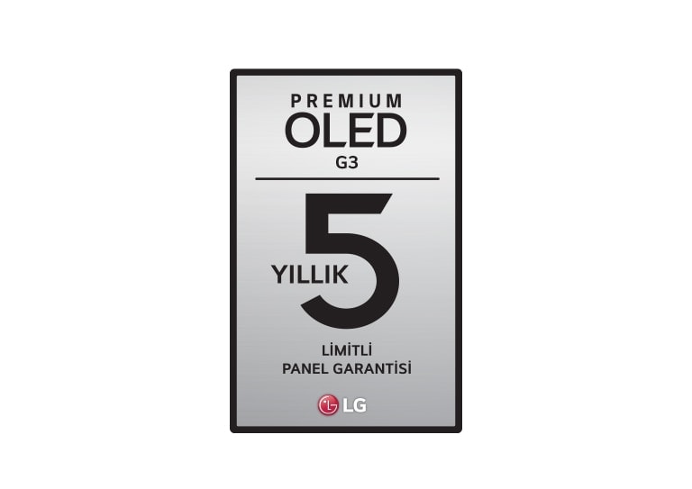 Z3 için 5 yıllık garanti logosu. G3 için 5 yıllık garanti logosu.
