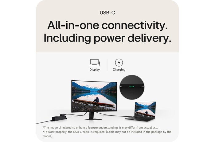 23,8 inç USB-C’li FHD Kavisli Monitör