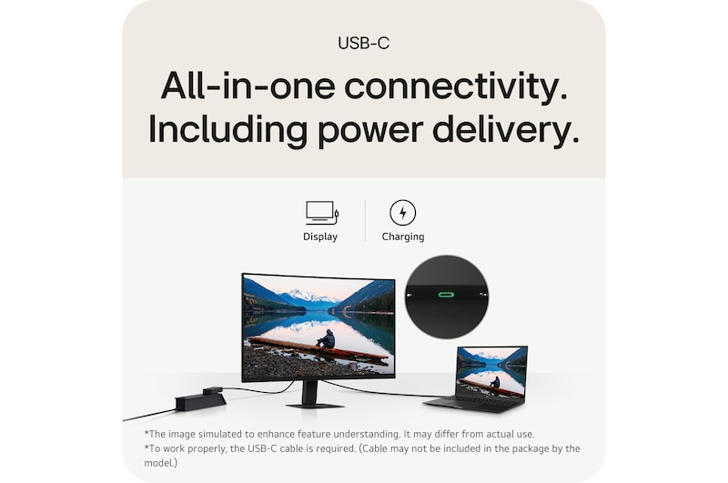 23,8 inç USB-C’li FHD Kavisli Monitör