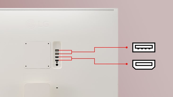 Akıllı monitörümüz iki USB ve iki HDMI bağlantı noktası sunar.	