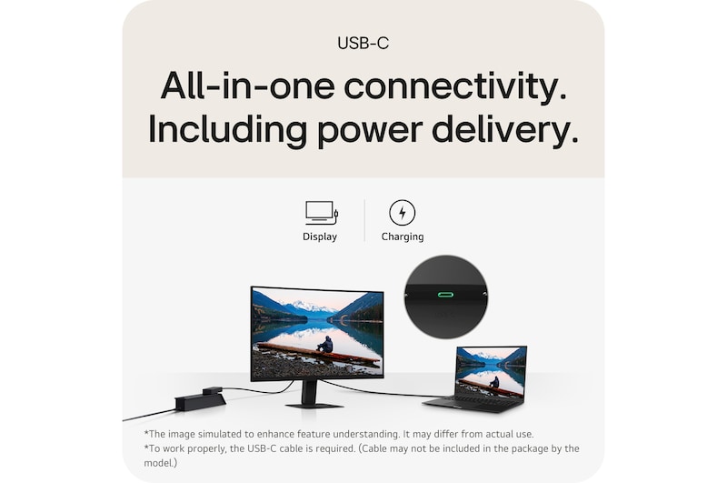 LG 23,8 inç USB-C’li FHD Kavisli Monitör, 24U421A-B