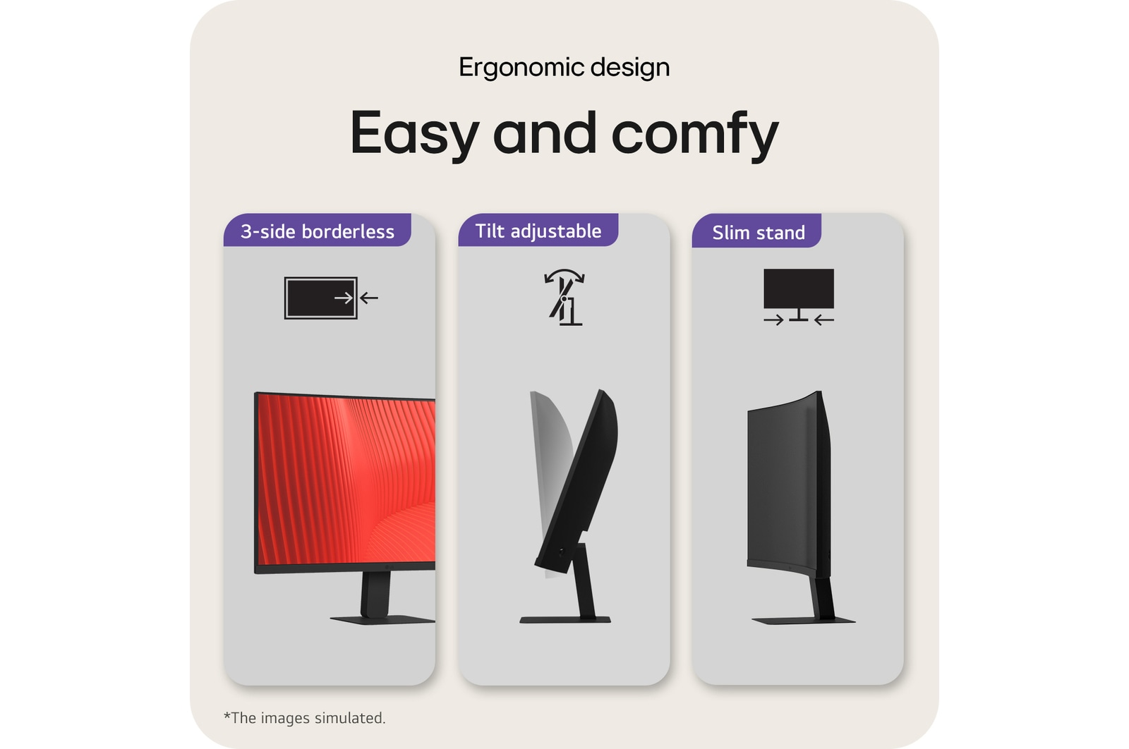 LG 23,8 inç USB-C’li FHD Kavisli Monitör, 24U421A-B