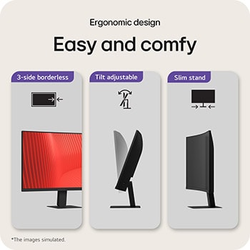 LG 23,8 inç USB-C’li FHD Kavisli Monitör, 24U421A-B