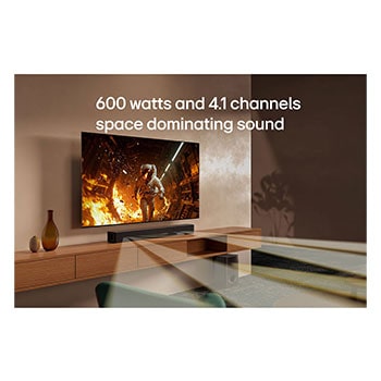 Soundbar right side close-up