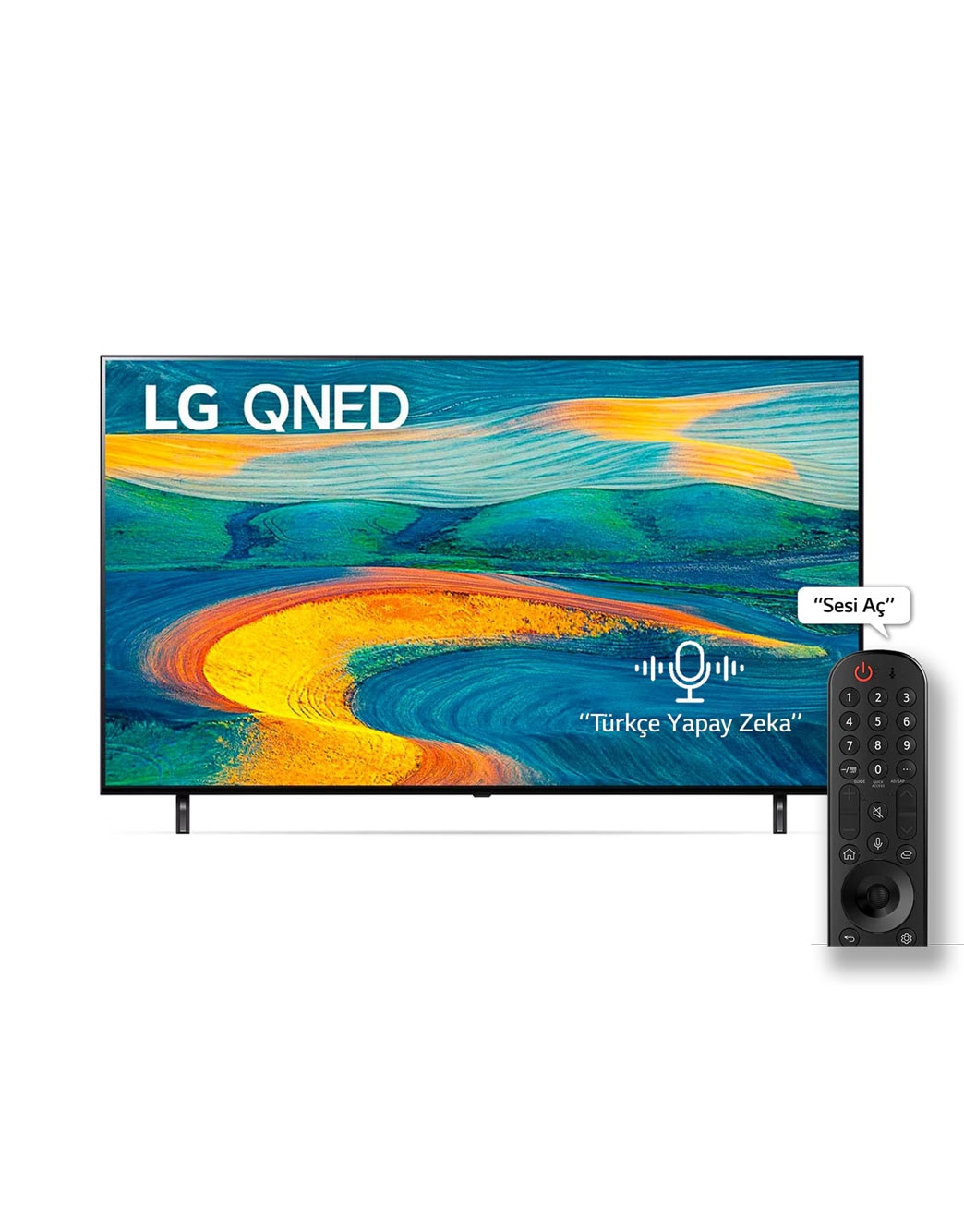 LG QNED 4K TV, 50 inç QNED7S6 Serisi, webOS 23 Smart AI ThinQ , Uydu ...