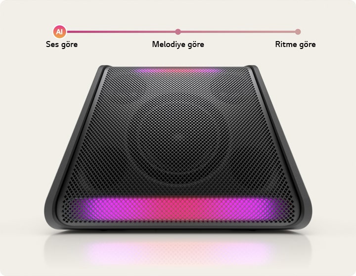 xboom Stage 301 ışıkları açık bir şekilde duruyor.	