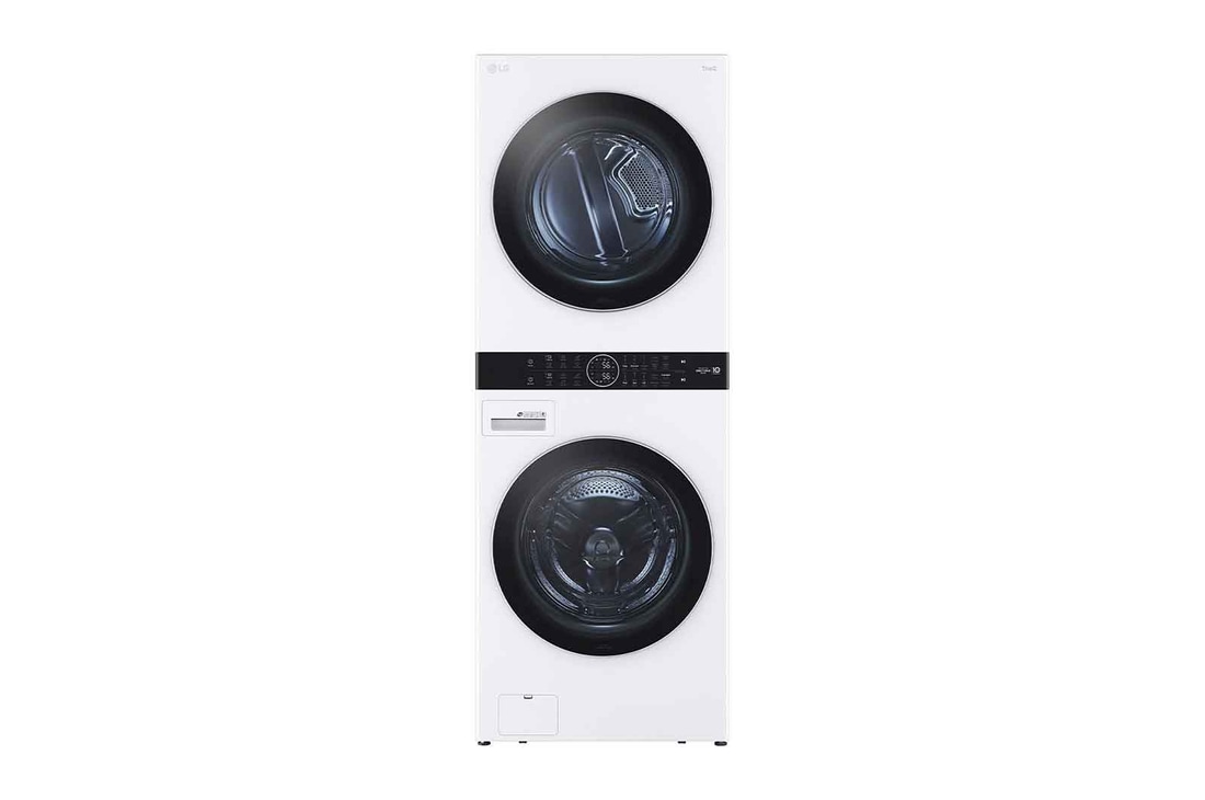 WashTower™ 12 Kg Yıkama 10 Kg Kurutma I Ortak Panelli Çamaşır ve Kurutma Makinesi I Beyaz Renk, W4W8BVKKWHM için önden görünüm