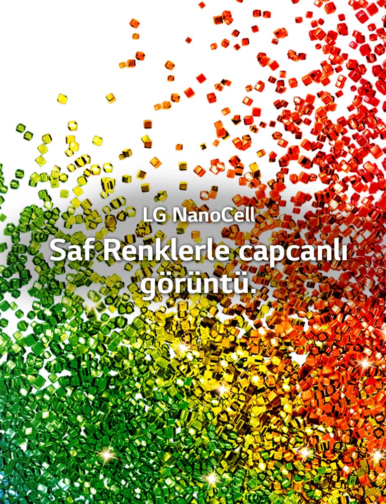 Beyaz bir arka planın önünde sıçrayan canlı renk damlalarıyla dolu bir ekran.