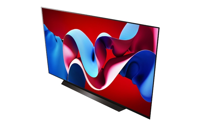 LG OLED evo TV, OLED C4’ün üstten açılı görünümü