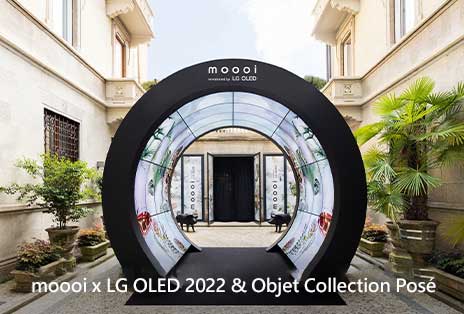 LG Posé 展示 mooi 的藝術作品。