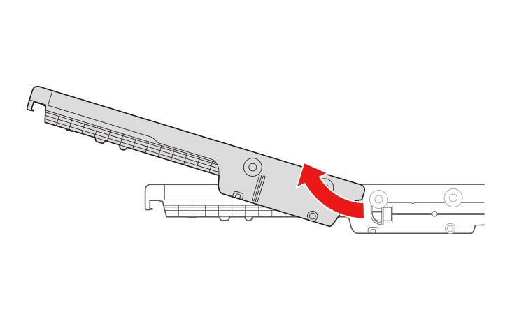抬高餐具架前面部分，讓滾輪跨過導軌末端的止擋。現在即可向前滑動餐具架，從軌道上卸下 以相反順序插入新的餐具架