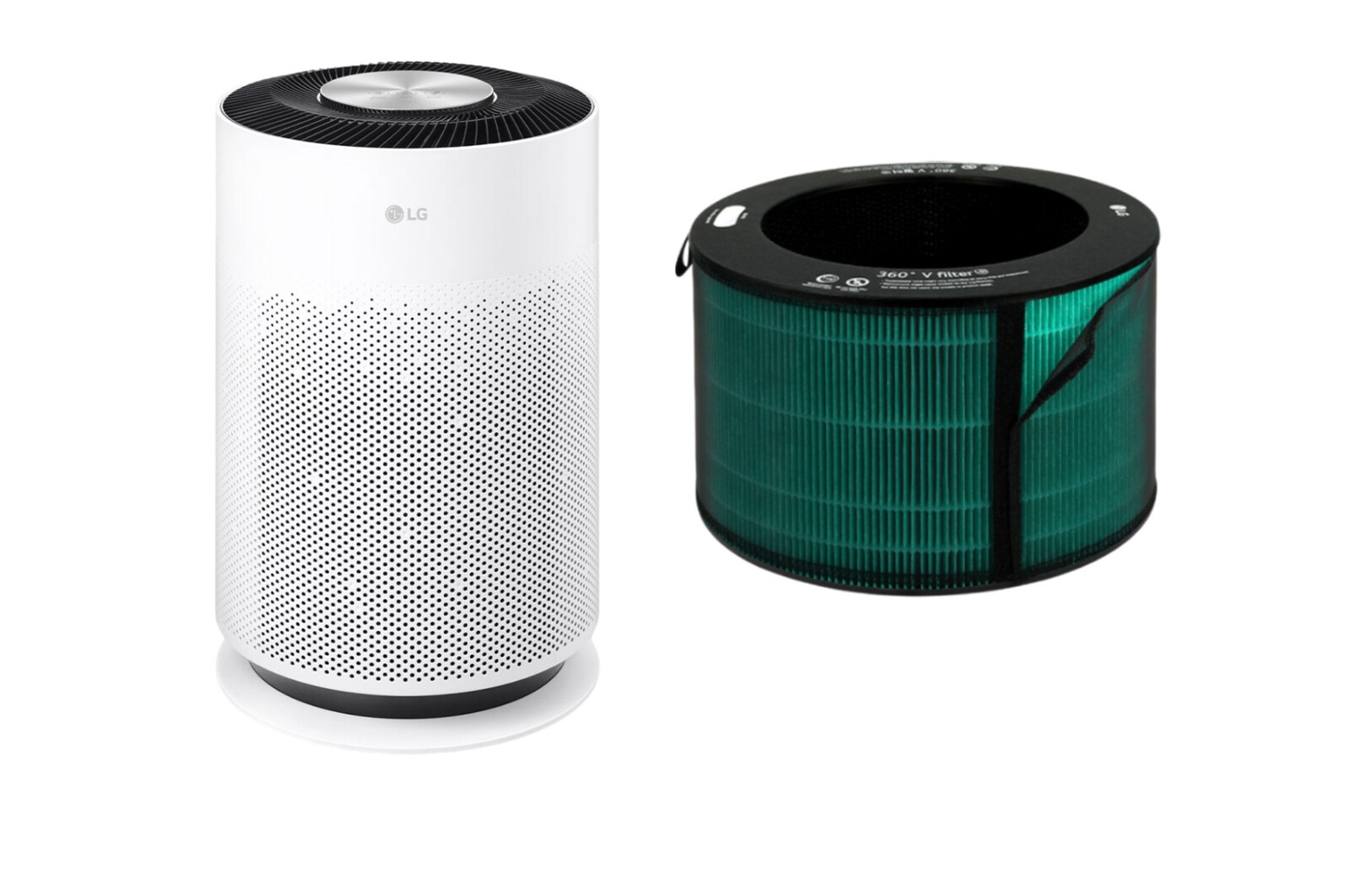 Front view of PuriCare™ 超淨化大白空氣清淨機 Hit/適用18坪 + 濾網(1入) 優惠組 AS601HWG0.ADQ3001