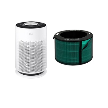 Front view of PuriCare™ 超淨化大白空氣清淨機 Hit/適用18坪 + HEPA13三合一高效濾網(光觸媒)1入 AS601HWG0.ADQ7001