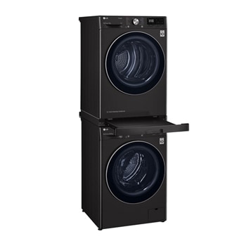 LG 10kg 免曬衣乾衣機堆疊滾筒洗衣機_多功能層架 (尊爵黑), DSTBK