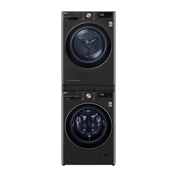 LG 10kg 免曬衣乾衣機堆疊滾筒洗衣機_多功能層架 (尊爵黑), DSTBK