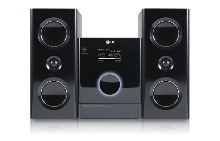 LG 時尚 DVD 迷你音響 (附 iPod 底座) FB163 正視圖