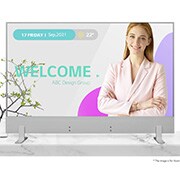 透明 OLED 商用顯示器 55EW5G-A 正視圖