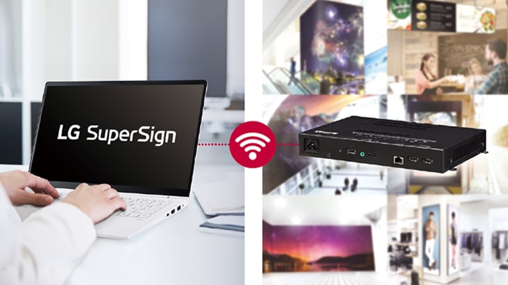 WP601 與 LG SuperSign 解決方案相容,並採用 SuperSign 來簡化製作和散佈內容的流程。