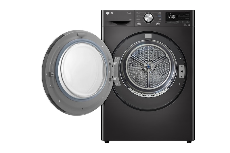LG 10公斤免曬衣乾衣機｜雙變頻熱泵除濕｜尊爵黑, WR-100VB