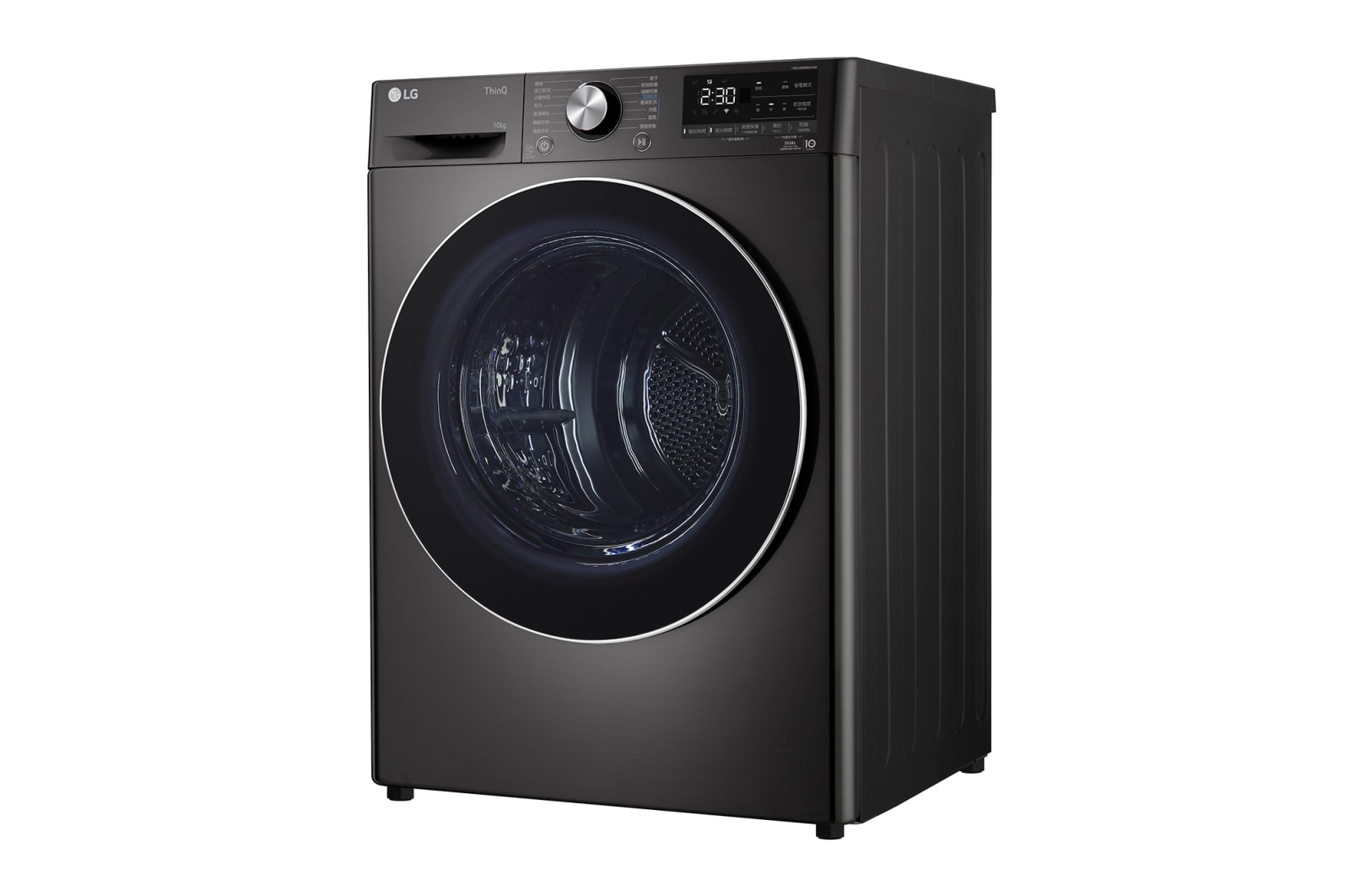 LG 10公斤雙迴轉變頻免曬衣乾衣機｜尊爵黑, WR-100VB