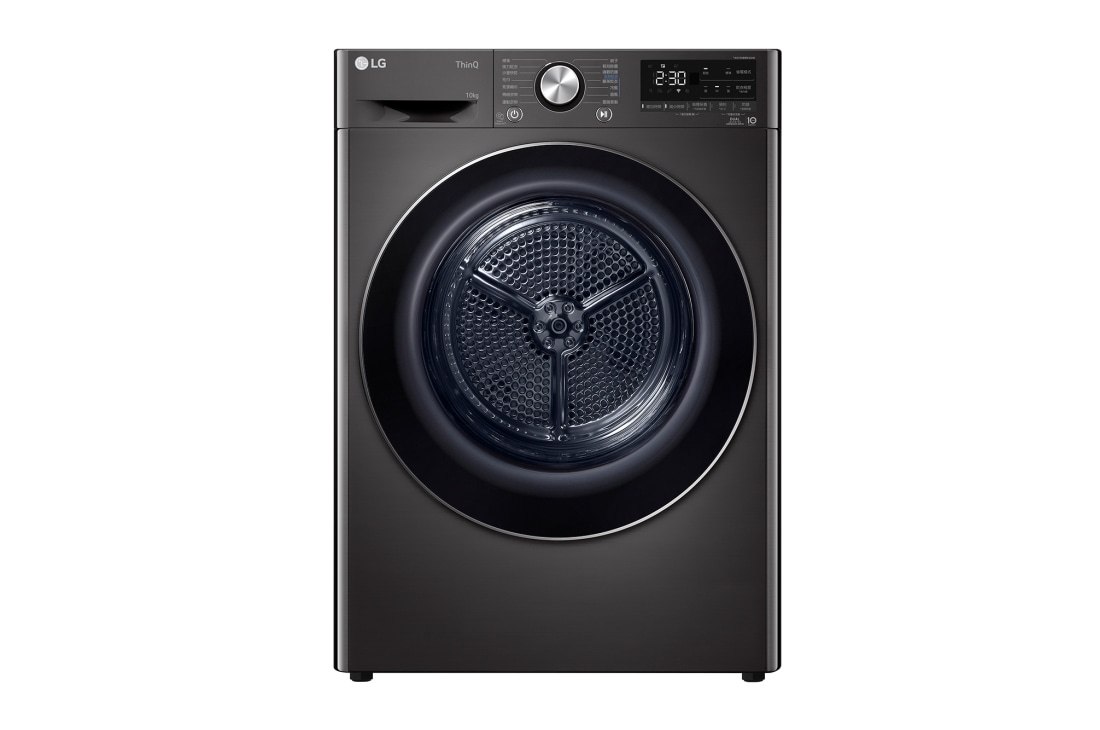 LG 10公斤免曬衣乾衣機｜雙變頻熱泵除濕乾衣｜尊爵黑, WR-100VB