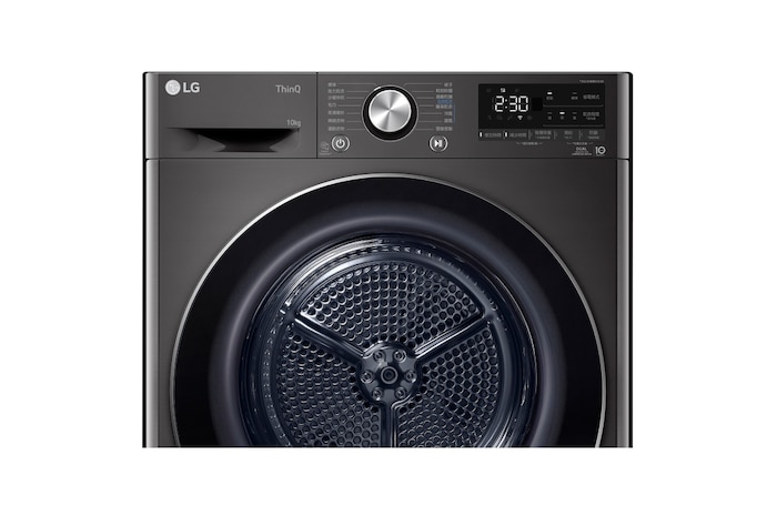LG 10公斤免曬衣乾衣機|雙變頻熱泵除濕|尊爵黑, WR-100VB