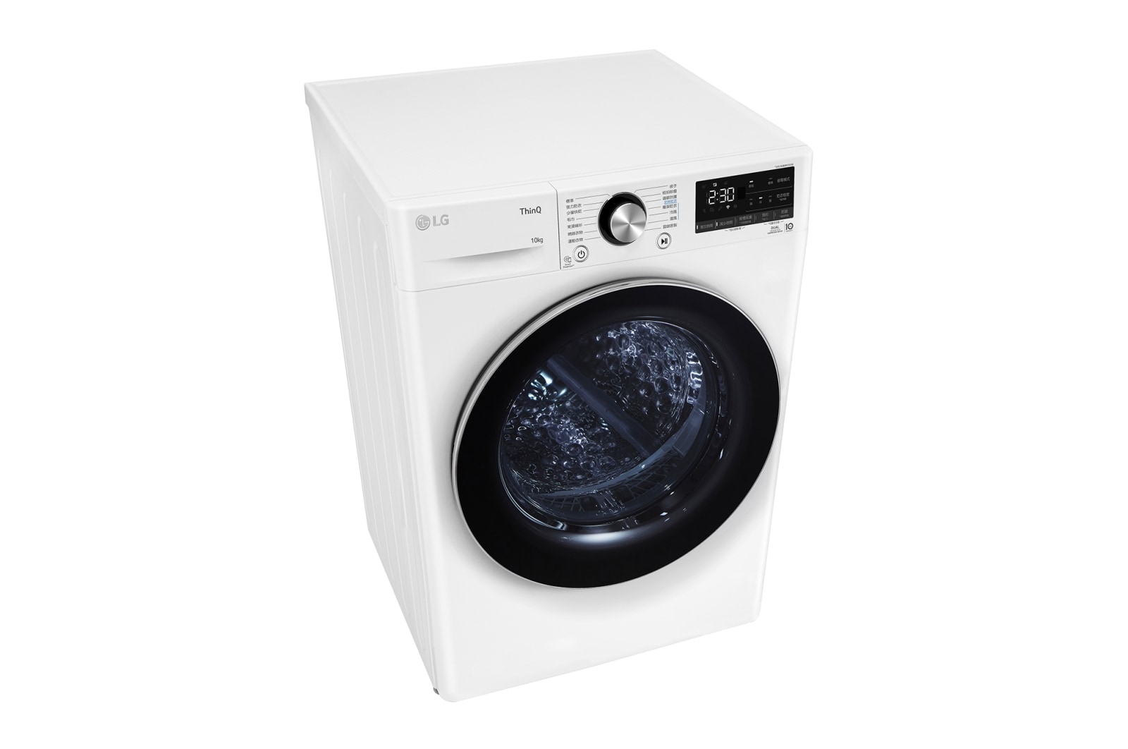 LG 10公斤免曬衣乾衣機｜雙變頻熱泵除濕乾衣｜冰瓷白, WR-100VW