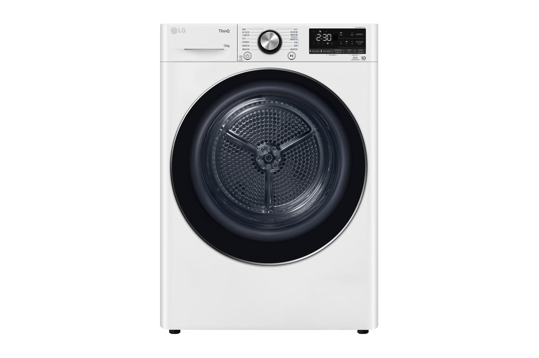 LG 10公斤免曬衣乾衣機｜雙變頻熱泵除濕乾衣｜冰瓷白, WR-100VW