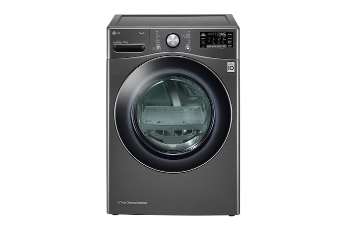 LG 16公斤免曬衣乾衣機｜雙變頻熱泵除濕｜尊爵黑, WR-16HB