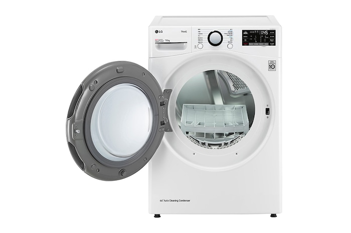 LG 16公斤免曬衣乾衣機|雙變頻熱泵除濕|冰瓷白, WR-16HW