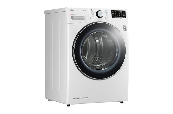 LG 16公斤免曬衣乾衣機|雙變頻熱泵除濕|冰瓷白, WR-16HW