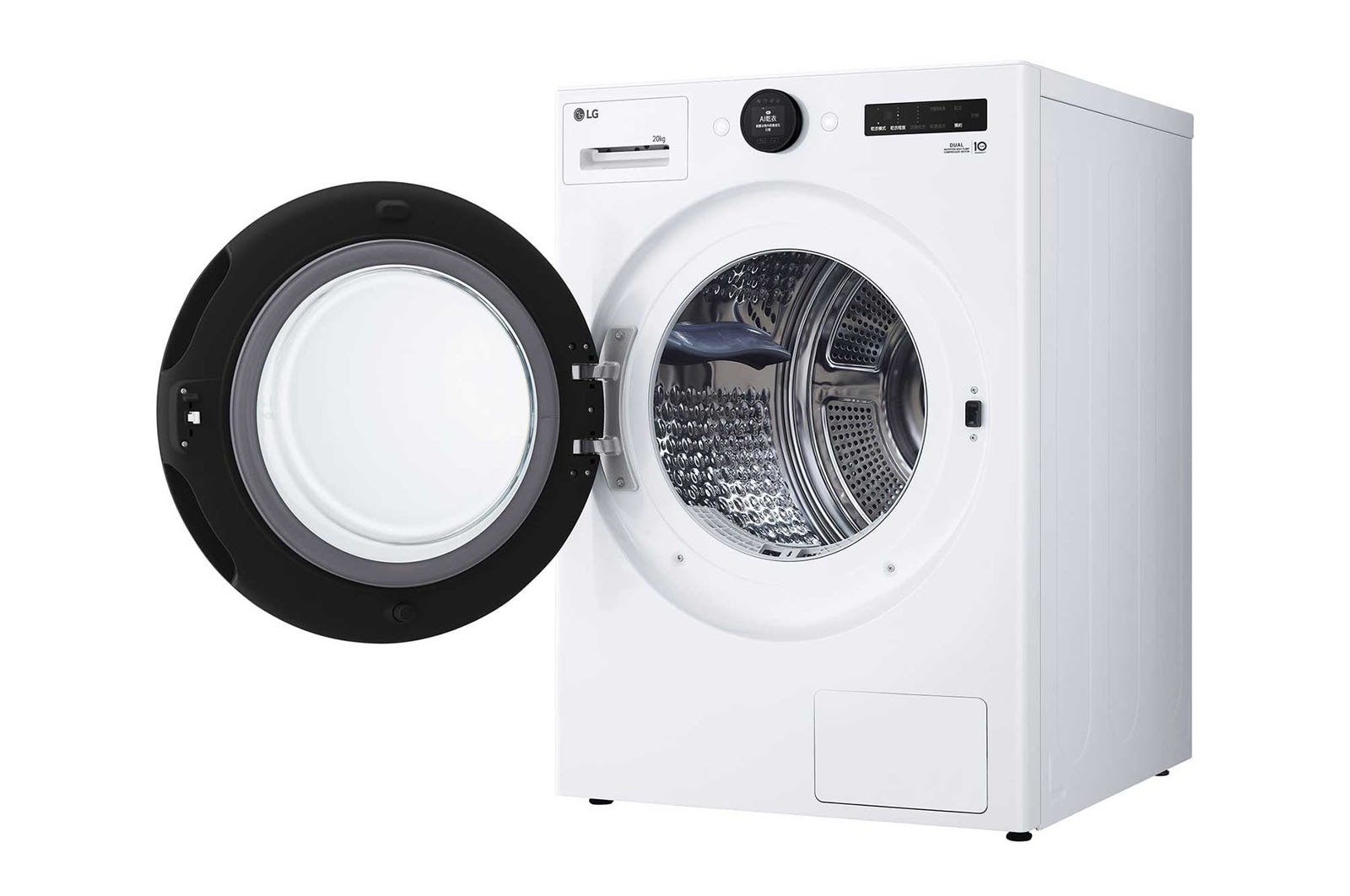 LG 20公斤雙迴轉變頻免曬衣乾衣機｜冰瓷白｜AI Dryer™, WR-20DW