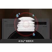 LG 20公斤雙迴轉變頻免曬衣乾衣機｜冰瓷白｜AI Dryer™, WR-20DW
